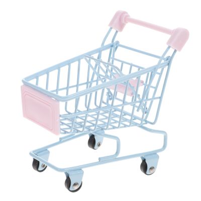 KOMBIUDA Mini Shopping Cart Shopping Cart Toy Miniature Desktop Organizer Ideal Boys and Girls
