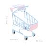 KOMBIUDA Mini Shopping Cart Shopping Cart Toy Miniature Desktop Organizer Ideal Boys and Girls view 2