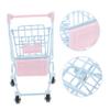 KOMBIUDA Mini Shopping Cart Shopping Cart Toy Miniature Desktop Organizer Ideal Boys and Girls view 4