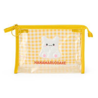 Sanrio 732826 Hanamaru Clear Pouch, Transparent PVC and Steel Zipper Closure, For Ages 3 and Up, Approx. Width 8.7 x Depth 3.9 x Height 5.9 inches (22 x 10 x 15 cm)