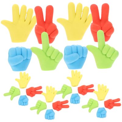 Happyyami 24pcs Finger Shaped Erasers Cartoon Erasers for Boys and Girls Creative School Supplies Fun Decorative Stationery Great for Prizes and Classroom Rewards