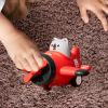 Friction Mechanism Airplane and Press Car Toy for Kids, Red view 3