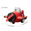 Friction Mechanism Airplane and Press Car Toy for Kids, Red view 4
