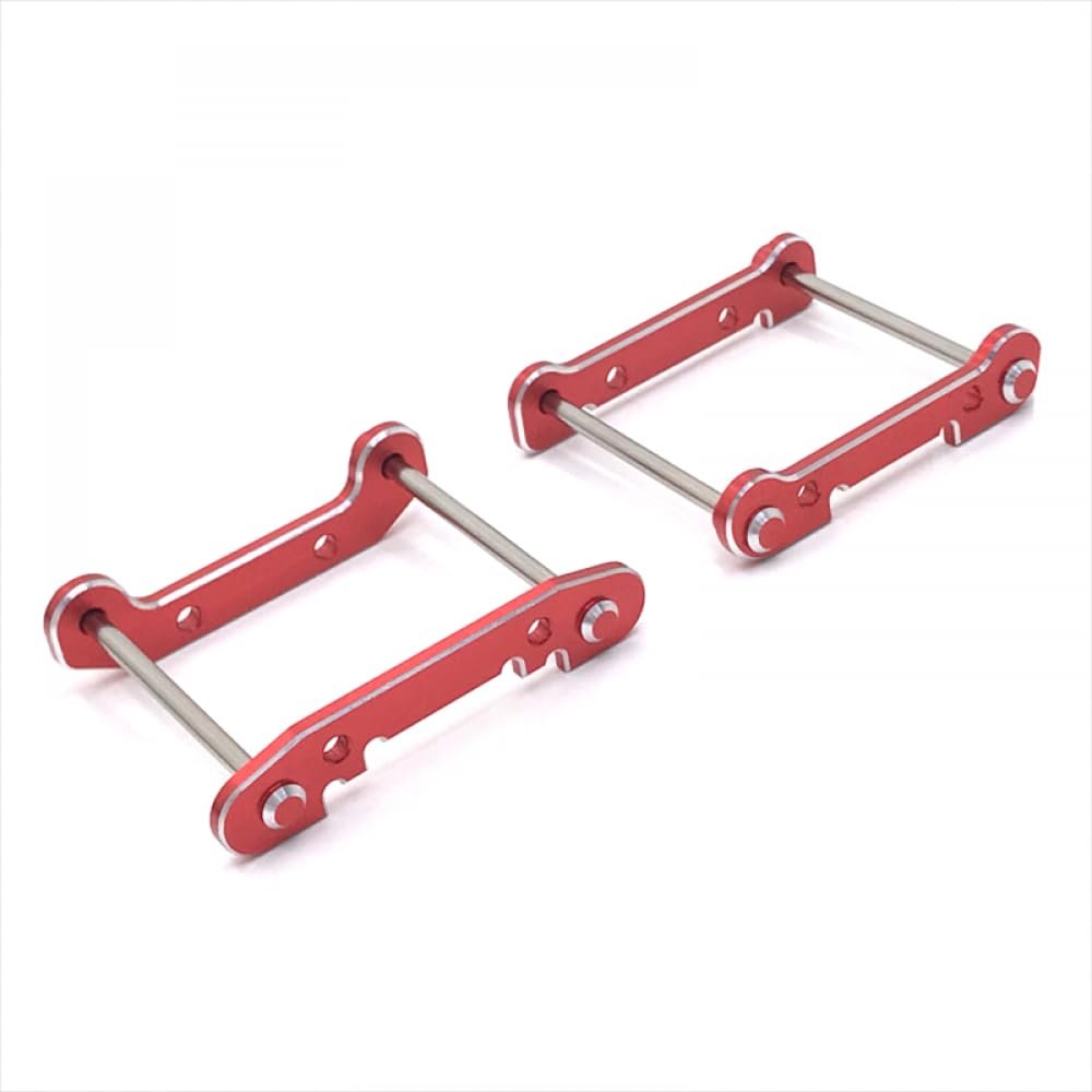GFEJVDBI Metal Upgrade Front and Rear Swing Arm Mounts Compatible with 144001 144002 144010 124016 124017 124018 124019 RC Car Parts(Red)