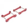 GFEJVDBI Metal Upgrade Front and Rear Swing Arm Mounts Compatible with 144001 144002 144010 124016 124017 124018 124019 RC Car Parts(Red) view 1