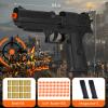 Automatic Shell Ejecting Toy Gun with 100 Soft Bullets,Realistic Toy Gun Pistol,Christmas Birthday Gifts for Kids Adults Boys Age 8+(Black) view 2