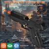 Automatic Shell Ejecting Toy Gun with 100 Soft Bullets,Realistic Toy Gun Pistol,Christmas Birthday Gifts for Kids Adults Boys Age 8+(Black) view 3
