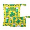 EtherSpher St. Patricks Day Beer Yellow Green mess-proof bag for traveling 2 Pack diaper bag essential items with handles for travel, pool view 1