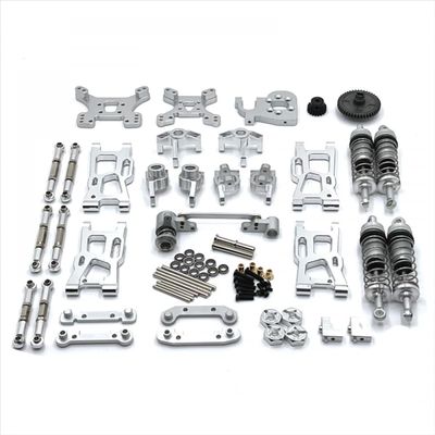 GFEJVDBI Compatible Upgrade Metal Parts Compatible with 124007 124017 124019 144001 144002 144010 RIaarIo XDKJ-001 XDKJ-006 AM-X12 RC Cars(Silver)