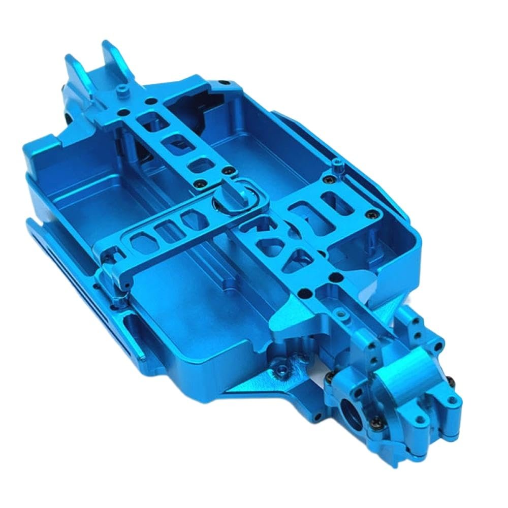 GFEJVDBI Upgraded Metal Chassis Front and Rear Waveboxes Compatible with Model 1/16 16207 16208 16209 16210 H16 M162 RC Car Parts(Sky Blue)
