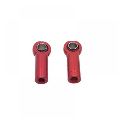 GFEJVDBI Metal Upgrade Reverse Threaded Tie Rod Ball Buckle Compatible with RC Car Parts 2PCS Length 18mm Hole Diameter 2.5mm Thickness 7mm(Red)