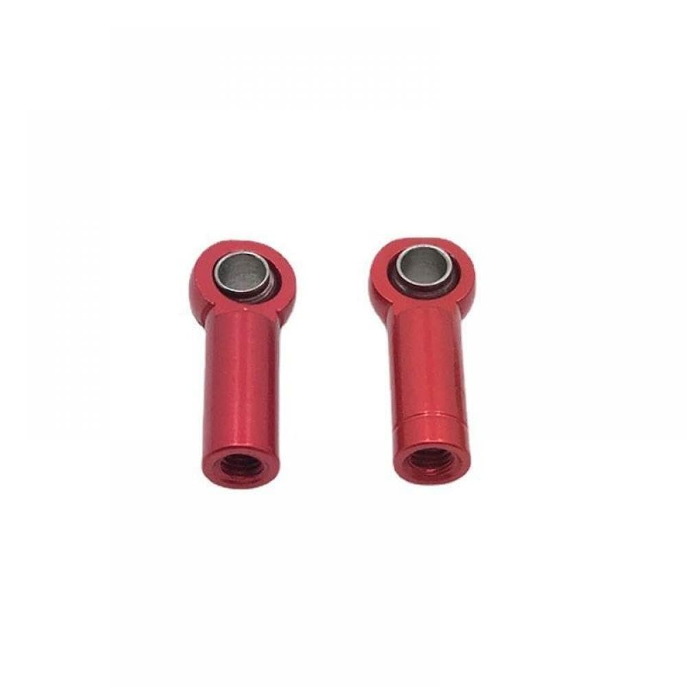GFEJVDBI Metal Upgrade Reverse Threaded Tie Rod Ball Buckle Compatible with RC Car Parts 2PCS Length 18mm Hole Diameter 2.5mm Thickness 7mm(Red)