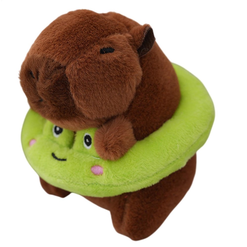 Delive Capybara | Capybara Penderant 4 Inch Super Soft | Realistic Plush Animal Keyboard Charm, Backpack Birthday Plush Charm, Green, riferimento alla descrizione