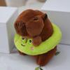 Delive Capybara | Capybara Penderant 4 Inch Super Soft | Realistic Plush Animal Keyboard Charm, Backpack Birthday Plush Charm, Green, riferimento alla descrizione view 3