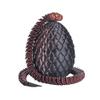 WUQIREN 24 inch Snake Fidget Toy, 3D Printed Snake with Egg, Realistic Slithering Design, Stress Relief Desk Decor, Easter Egg for Kids & Adults (Black-Red) view 3