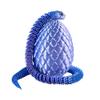 WUQIREN 24 inch Snake Fidget Toy, 3D Printed Snake with Egg, Realistic Slithering Design, Stress Relief Desk Decor, Easter Egg for Kids & Adults (Blue-Purple) view 2