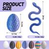 WUQIREN 24 inch Snake Fidget Toy, 3D Printed Snake with Egg, Realistic Slithering Design, Stress Relief Desk Decor, Easter Egg for Kids & Adults (Blue-Purple) view 3