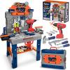 Kids Tool Bench with Realistic Electric Drill, 132 PCS Toddler Tool Set, Birthday Toys for Kids Ages 3 4 5 6 7 8, Toddlers Tool Box & Workbench, Kid Tools Set for Boys Girls 3-5 6-8 view 1