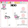 12 Pcs Glitter Cow Cupcake Toppers  Farm Animal Moo Cupcake Picks for Cow Theme Baby Shower, Gender Reveal, Kids Birthday Party Cake Decorations view 3