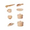 Gogogmee 1set Wooden Kitchen Tableware Boys and Girls Toy Dishes Utensils and and Play Kitchen Accessories for Preschool Development view 1