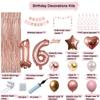 16th Birthday Decorations For Girls, 16 Year Olds Happy Birthday Banners Party Decor Foil Fringe Curtains Heart Star Confetti Balloons, 16th Rose Gold Party Supplies for Girls Women Her view 2