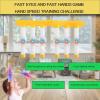 2025 Upgrade Reflex Challenge Game,Hand Eye Coordination Training Toy,Drop Stick Game,Reaction Training,Catching Sticks Game,Adjustable Speed Catching Game (Yellow) view 3