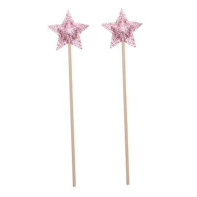 Gogogmee Star Shape Fairy Wands for Birthday Party Props Fairy Wands for Little Princess Performances and Celebrations