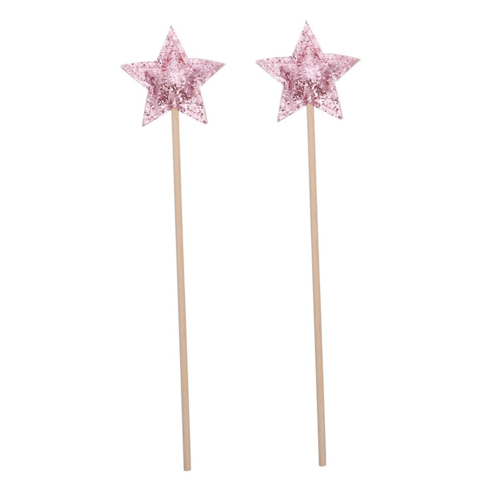 Gogogmee Star Shape Fairy Wands for Birthday Party Props Fairy Wands for Little Princess Performances and Celebrations