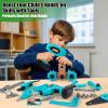 GAIETYDIY Kids Tool Set  Pretend Play Toddler Tool Set with Tool Box, Electronic Toy Drill, Screwdriver, Screw Construction Kits, Educational Tools for Kids Ages 3,4,5,6,7 Years Old, Boy Girl view 3