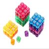100PCS/Set D6 Dice 12mm 6 Sided Multicolor Transparent Color Acrylic Rounded Edges Dice for Table Board Game Party(Transparent) view 1