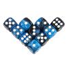 10pcs 16mm Cube Dice Colorful Dice for Mahjong Poker Game Leisure & Entertainment Games(Blue Black-w) view 1