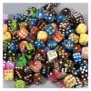 10pcs 16mm Cube Dice Colorful Dice for Mahjong Poker Game Leisure & Entertainment Games(Blue Black-g) view 2