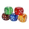 5Pcs Transparent Crystal Dices 25mm 6 Sided Game Set for Entertainment view 1