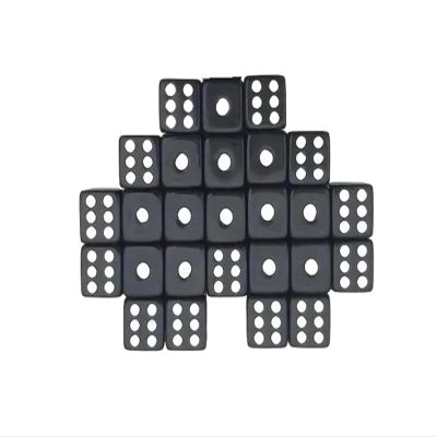 100pcs/set of Standard Black Dice 14mm/0.55inch with Black Dots, 6-Sided Game Dice for Tabletop Board Game Parties