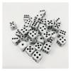 50pcs/Pack 12mm Acrylic Transparent D6 Point Dice 12 Round Corner Boutique Dice(White) view 1