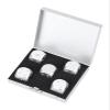 5pcs Precision Aluminum Alloy Dice with Box Game Camping Poker Party Props Dices Set Solid Metal Silver Gold(Silver Square) view 2