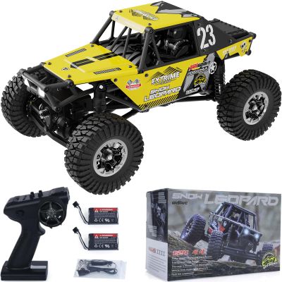 captainrc 1/24 RC Crawler Car UDI RC UCX2405PRO 4wd Mini Climb Racing Brushless Motor 4 Wheel Steering 3 Speed Transmission RTR Toy (Yellow)