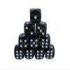100 Pcs/Set 14mm/0.55inch Or 16mm/0.63inch Black Acrylic Dice Board Game Party Entertainment(16mm 100pcs) view 1