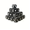 100 Pcs/Set 14mm/0.55inch Or 16mm/0.63inch Black Acrylic Dice Board Game Party Entertainment(16mm 100pcs) view 2