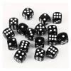 100 Pcs/Set 14mm/0.55inch Or 16mm/0.63inch Black Acrylic Dice Board Game Party Entertainment(16mm 100pcs) view 3