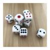 100 PCS 10/12/16mm Drinking Dice Red Black Dots Rounded Corner White Dice(16mm) view 2
