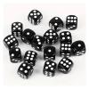 100 Pcs/Set 14mm/0.55inch Or 16mm/0.63inch Black Acrylic Dice Board Game Party Entertainment(14mm 100pcs) view 3
