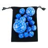 15pcs Polyhedral Dice Set with Bag D3-D100 6 Colors Game Board Game Accessories Hobbies (Blue) view 1