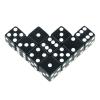 Black 16mm Acrylic Pips Dice Cubes - D6 Dice for Board Games, Fun and Teaching 10Pcs(White) view 2