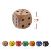 1PC 5cm Solid Wood Color 6-Sided Dice Family Gathering Club Party Game Props Color Dice Entertainment Accessories(Black) view 3