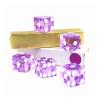 Precision Dice 19MM Acrylic TransparentSix Sided D6 Sharp Straight Corners 5pcs(Purple) view 1