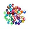 50Pcs Colorful Transparent Rounded 14mm Dice Set for Entertainment with Vibrant Colors Ideal for Gaming view 3