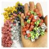 1000Pcs 8mm D6 Plastic Art Model Building Dice Props Right Angle Point Dice Board Magic Game Accessories(Mix Point) view 3