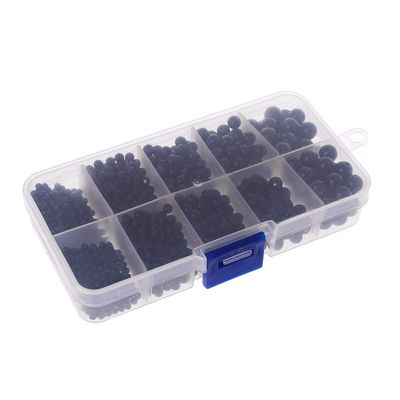 HYROOY 1380Pcs m/m/5mm/6mm/8mm for Doll Puppet Plastic Black Eyes Sewing Beads