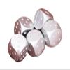 5pcs Precision Aluminum Alloy Dice with Box Game Camping Poker Party Props Dices Set Solid Metal Silver Gold(Silver Rectangle) view 1